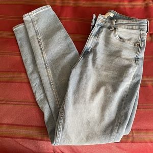 High Waisted, Light Denim Jeans